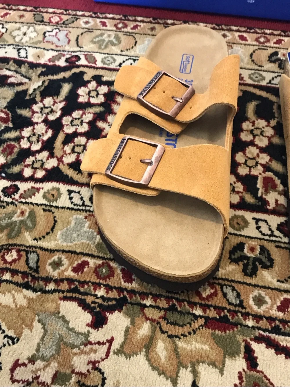 Birkenstock Arizona Suede Two-Buckle Sandals in Mink